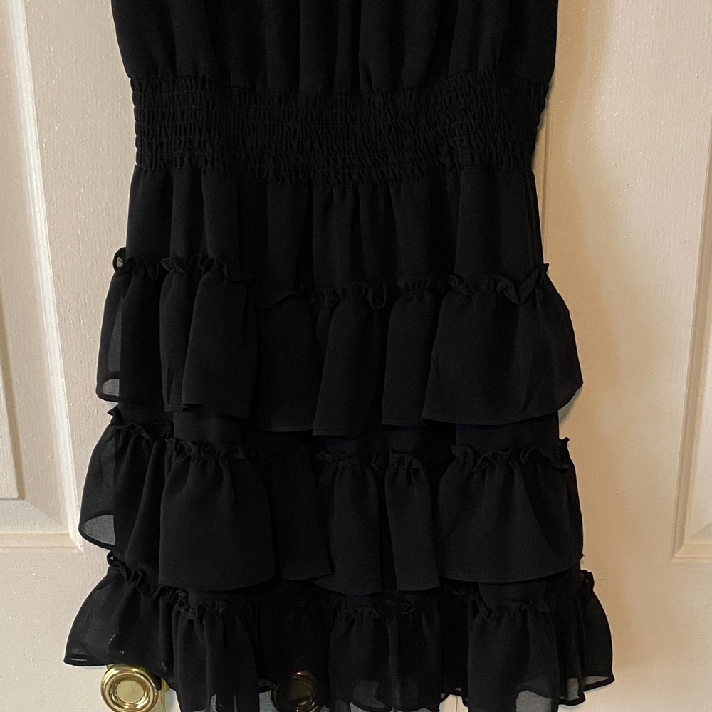 STATE Black Ruffled Mini Dress - Picture 3 of 8